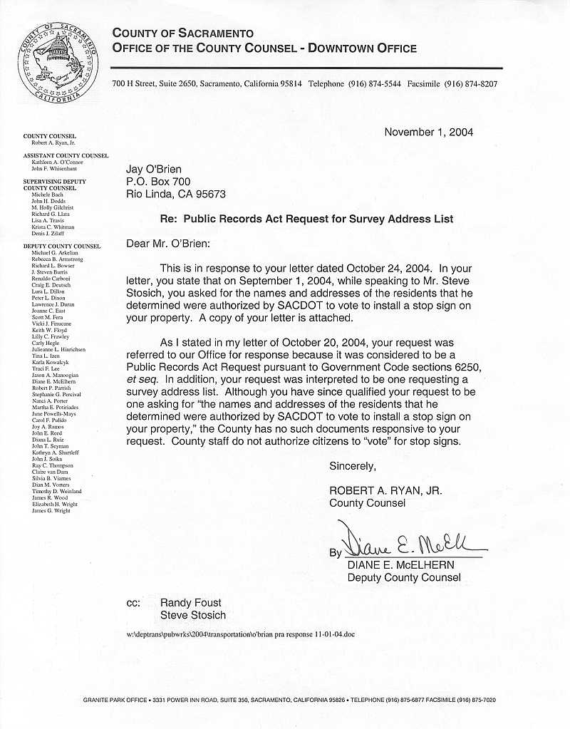 Counsel letter 11/1/04