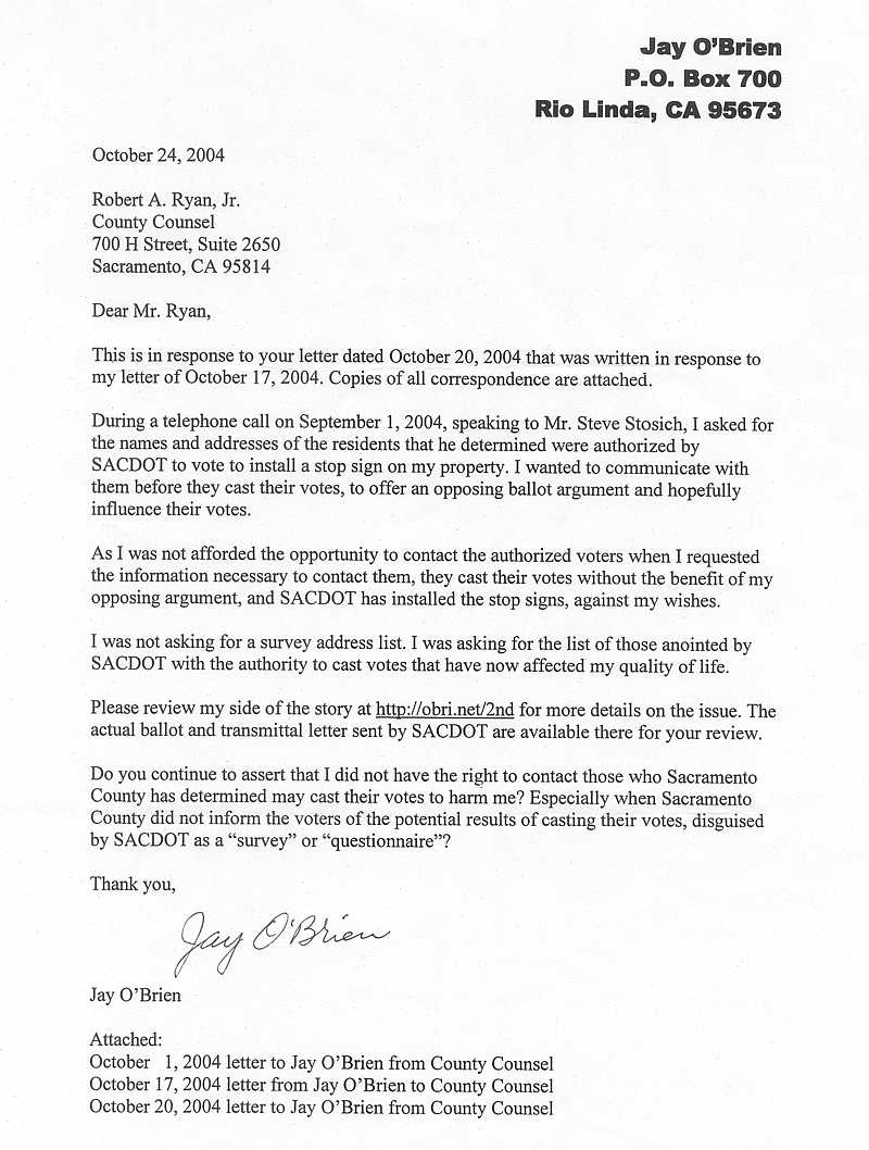 Letter to Counsel 10/24/04