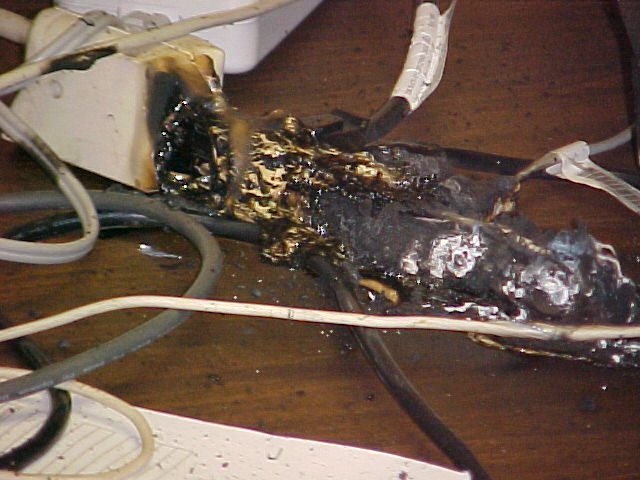 Surge Protector fire