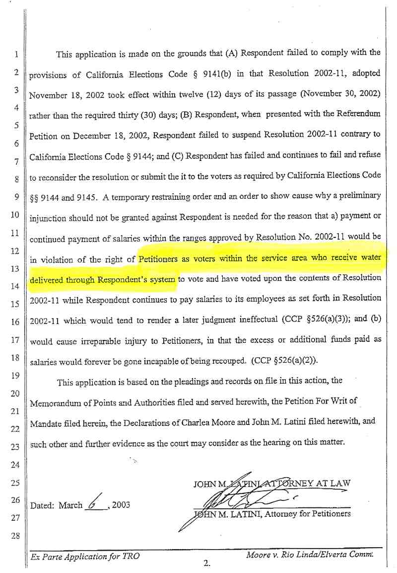 Moore's Attorney 3/6/03 page 2